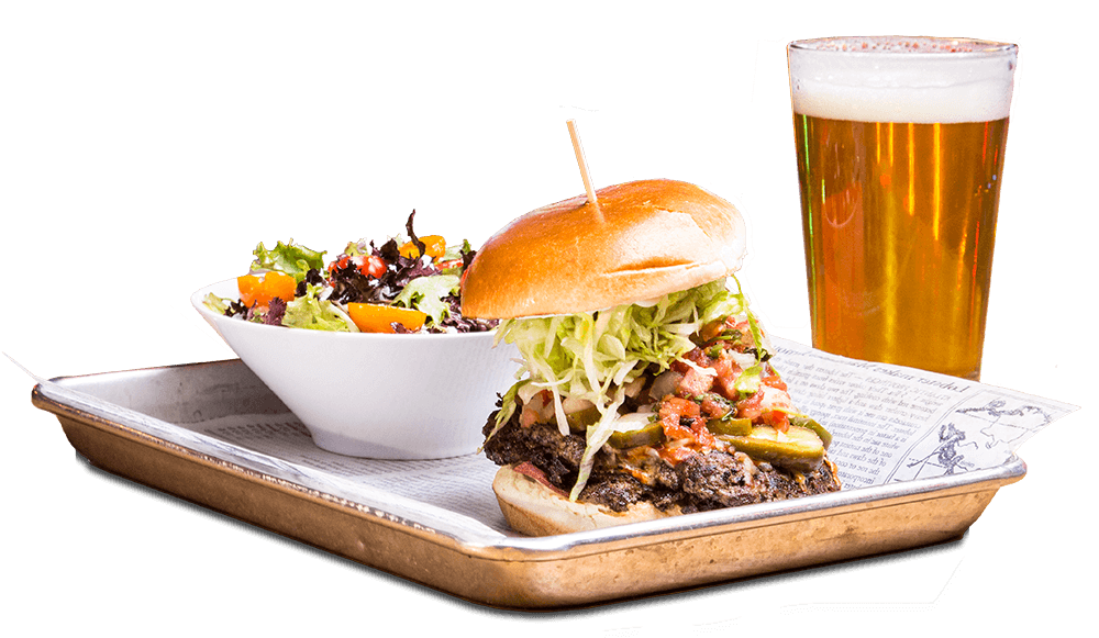 Beer and burger at Beercade